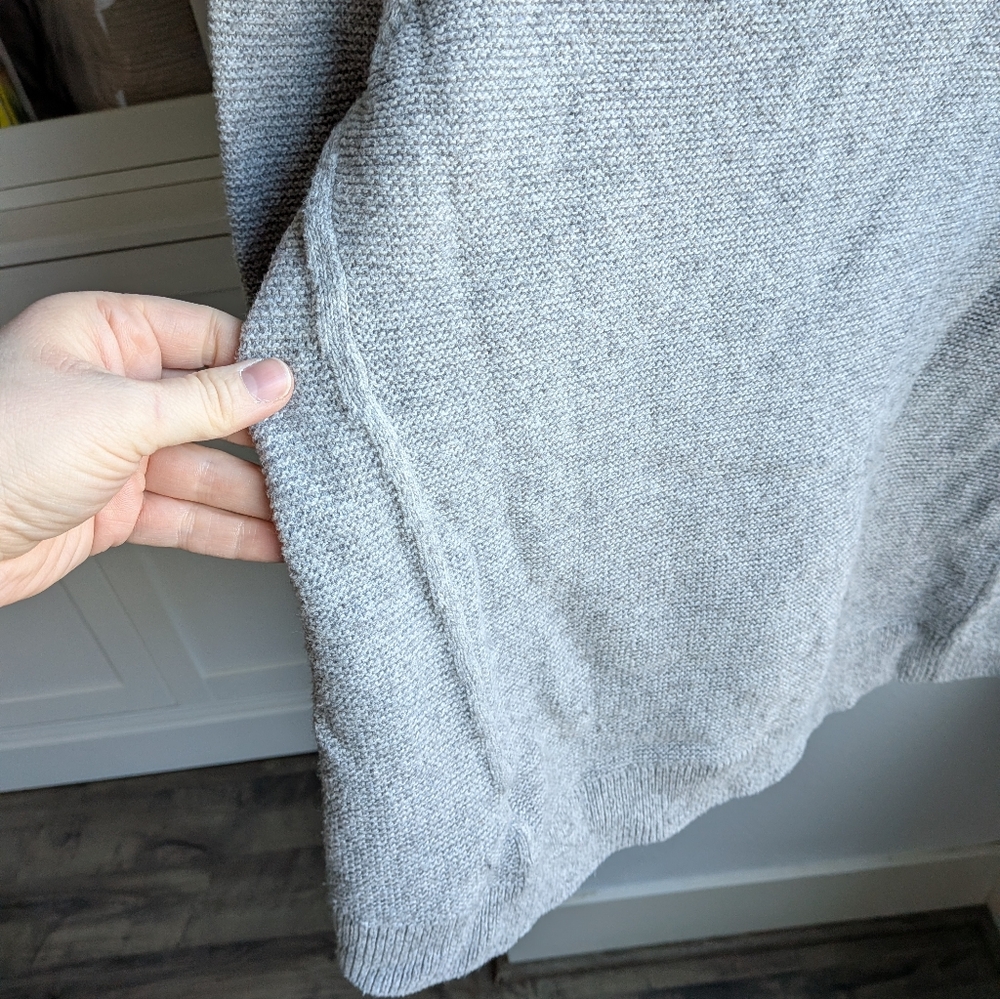 Madewell Gray Textured Garter Stitch Crewneck Sweater - Size M - Picture 9 of 10